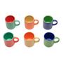 Imagem de Jogo Mini Canecas Coloridas Para Café 6 Pçs 80ml