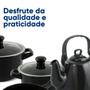 Imagem de Jogo Panelas Cerâmica E Chaleira Preto Duo Smart Ceraflame