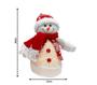 Imagem de Jogo Papai Noel e Boneco de Neve Cone Iluminado LED Tricô Vermelho e Branco 30cm - Magizi