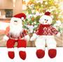 Imagem de Jogo Papai Noel e Boneco de Neve Pelúcia Sentado Vermelho 40cm - Master Christmas