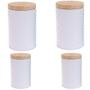 Jogo Para Mantimentos Lata Com Relevo Premium 4 Un Branco - Homecook Imagem de Jogo Para Mantimentos Lata Com Relevo Premium 4 Un Branco
