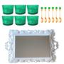 Jogo Para Servir Sobremesas Vidro Verde Aço Inox 13 Peças Amazônia - Mypa Imagem de Jogo Para Servir Sobremesas Vidro Verde Aço Inox 13 Peças Amazônia
