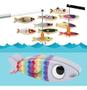Imagem de Jogo Pesca Peixe Pescaria Magnética Infantil 12 Peças 