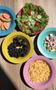 Imagem de Jogo plastico refeição alimentação merenda escolar colorido não quebra premium cozinha microondas