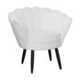 Imagem de Jogo Poltrona Estofada Com 1 Puff Pés Palito Clínica Pétala Suede Branco - LM DECOR