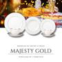 Imagem de Jogo Pratos Fundo 20,5Cm Kit 4Pcs Borda Dourada Majesty Gold