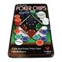 Imagem de Jogo Profissional Poker Chips Lata 100 Fichas + Ficha Dealer