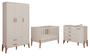 Imagem de Jogo Quarto Infantil Completo Iris 100% MDF- Com Guarda-Roupa e Gaveteiro Sistema Antitombamento - Moveis Estrela