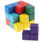Imagem de Jogo Quebra Cabeça Cubo 3D Madeira Blocos De Construção