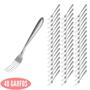 Imagem de Jogo Talheres 48 Garfo Aço Inox Polido Bar Almoço Buffet