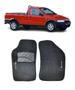 Imagem de Jogo Tapete Carpete Fiat Strada Cabine Simples 1997 a 2011 com Logo Bordado Preto-400.315PTO