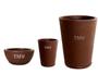 Imagem de Jogo Vasos Luxo Grafiato Planta Casa Jardim Decoração P M G--MARROM