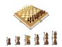 Imagem de Jogo Xadrez e Damas Luxo Hoyle Games 2 Em 1 Tabuleiro Caixa Dobrável e Peças em Madeira