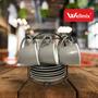 Imagem de Jogo xicaras de cafe com pires e suporte 100 ml 13 pç cinza
