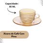 Imagem de Jogo xícaras de café dourado com borda fio de ouro 85ml 8pc