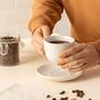 Imagem de Jogo Xicaras de Chá Café Com Pires 210ml Kit 4 Peças Cerâmica
