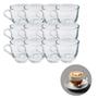 Imagem de Jogo Xicaras S/ Pires 150ML Transparente Vidro Resistente 12 UN