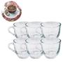 Imagem de Jogo Xicaras S/ Pires 150ML Transparente Vidro Resistente 6 UN