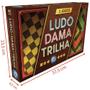 Imagem de Jogos Classicos Tabuleiro 3 em 1 Ludo Dama Trilha - Pais e Filhos 2801