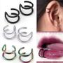 Imagem de Joia De Piercing De Orelha Falsa Em Aço Inoxidável 316L, Clipe De Orelha, Anel Labial, Não Piercing,