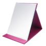 Imagem de JOLY Espelho de Mesa, Pu Couro Portátil Folding Desktop Espelho de Maquiagem com Suporte Ajustável para Home Office Travelling (L, Rose)