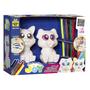 Imagem de Joy Dupla Gato e Cachorro Em Vinil Macio De Pintar Com Canetinhas Coloridas - Samba Toys