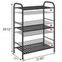 Imagem de JSB 3-Tier Ajustável Unidade de prateleira, heavy duty storage rack organizador metal corner shelf para cozinha sala despensa banheiro (preto, 3 níveis)...