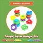 Imagem de Jumbo Nuts and Bolts for Toddlers - Fine Motor Skills Rainbow Matching Game Montessori Toys for 12 3 Year Old Boys and Girls  12 pc Terapia Ocupacional Brinquedos Educacionais com Armazenamento de Brinquedos + eBook