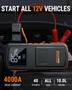 Imagem de Jump Starter Powrun P-ONE MAX 4000A - Para Carros a Gasolina/Diesel até 10.0L