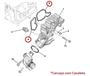 Imagem de Junta Carcaça Válvula Termostática Citroen Aircross Peugeot 206 207 208 307 - Metal - Cód. 1635663280