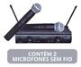 Imagem de Karaokê 2 Microfone Sem Fio Profissional Vhf Musica Mc806