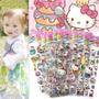 Imagem de Kawaii Hello Kitty 3D Bubble Stickers 12pcs Conjunto Decalques Fofos E Inchados Para Crianças,