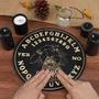 Imagem de Keithwood 11.5'' Black Talking Board com Planchette Handmade Black Talking Board Game Spirit Board para Caça Espiritual, Witch Craft, Prática Oculta - Bola de Cristal Mágica com Gemas e Lua Cresecnt