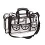 Imagem de Kemier Clear Travel Makeup Bag com 6 bolsos externos, caso organizador cosmético com alça de ombro, grande