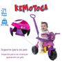 Imagem de Kendy Triciclo Baby Dog Roxo e Rosa Suporta 16kg Motoca Infantil Menino Andador c/ Haste e Protetor Brinquedo 