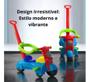 Imagem de Kendy Triciclo Baby Dog Vermelho Azul Suporta 16kg Motoca Infantil Menino Menina Quadriciclo Andador c/ Haste e Protetor Brinquedo