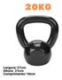 Imagem de Kettlebell Emborrachado 20Kg - Exercício Funcional Super Premium