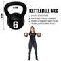 Kettlebell Pintado 6 Kg Para Academia Ferro Fixa - Natural Fitness Imagem de Kettlebell Pintado 6 Kg Para Academia Ferro Fixa