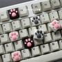 Imagem de Keycap Tecla Gamer Zomoplus Kitty Paw White Pink