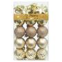 Imagem de KI Loja Champagne Bolas de Natal 34pcs 1,57 Polegadas Pequenos Enfeites de Decoração de Árvore de Natal para Xmas Tree Holiday Wreath Garland Decor Ornamentos Ganchos Incluídos