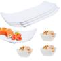 Imagem de Ki Prato para Sushi Buffet Comida Japonesa Melamina + 3 Molheiras Onduladas  Bestfer 