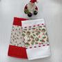 Imagem de Ki Toalhas de Mão Lavabo Natal Presente Vermelha Branca 2 peças 100% algodão Bordada