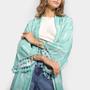 Imagem de Kimono All Is Love Estampa Geométrica C/ Tassel Feminina