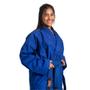 Imagem de Kimono Feminino Jiu-Jitsu Judô Adulto Reforçado Azul 1 Fit