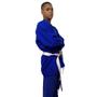 Imagem de Kimono Jiu-Jitsu Judô Adulto Azul Trançado Reforçado 1 Fit