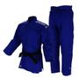 Imagem de Kimono Judô Adidas Club J350 Trançado Azul com Listas Brancas