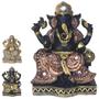 Imagem de King Ganesha Hindu Deus Sorte Prosperidade Sabedoria Resina Estatua Rei