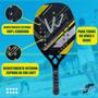 Imagem de Kit 01 Raquete Beach Tennis Carbono 3k Tratamento + 03 Bolas