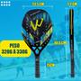 Imagem de Kit 01 Raquete Beach Tennis Carbono 3k Tratamento + 06 Bolas