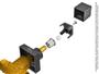 Imagem de Kit 02 Acabamento Quadrado Preto Black Abs 1/2 3/4 1 Pisa
